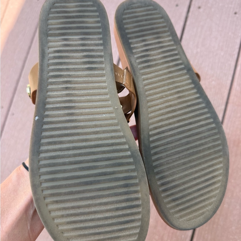 Kensie Brown and Gold Women's Sandals - Picture 3 of 4